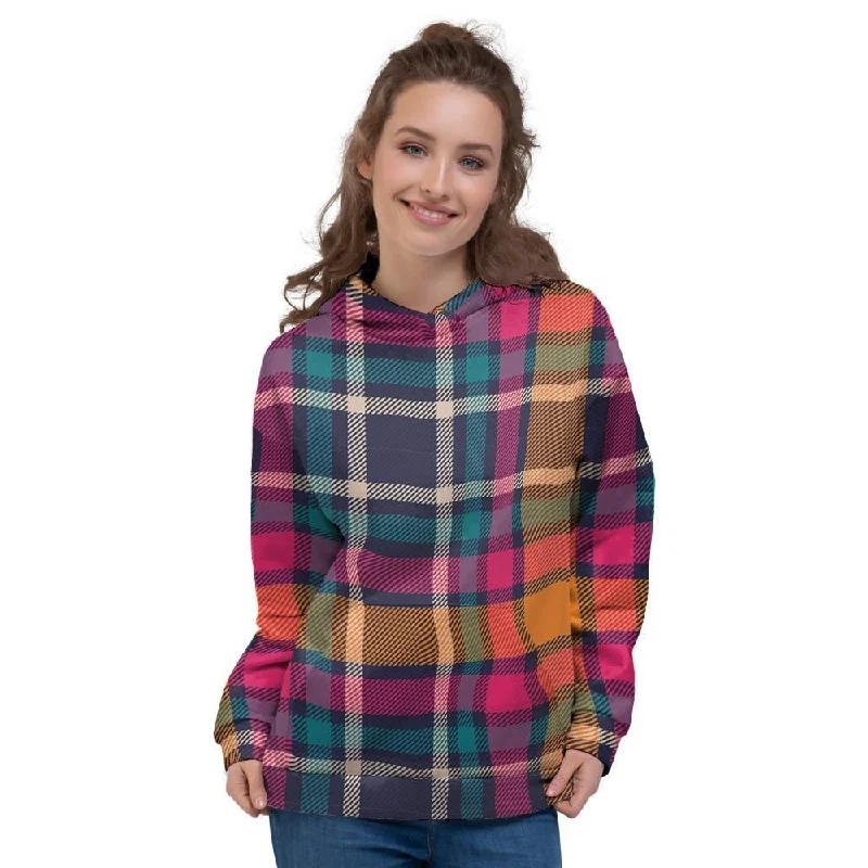 Buy Now Colorful Plaid Tartan Women's Hoodie