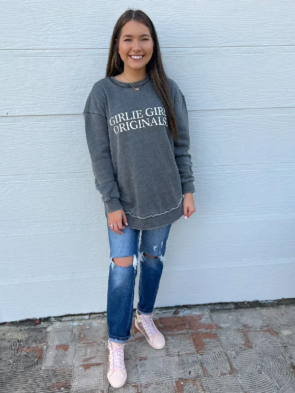 Seasonal Sale trendy jacketGirlie Girl Originals Logo Sweatshirt Heather Grey