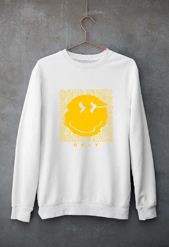 Big Discounts cozy workout hoodieGood Vibes Emoji Unisex Sweatshirt for Men/Women