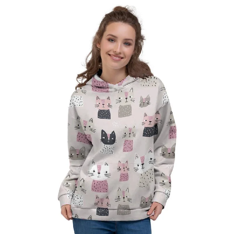 Limited Quantity Cat Print Women's Hoodie
