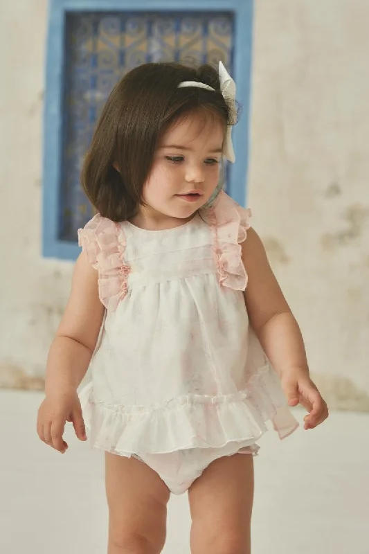 Super Deal off-shoulder dressMartin Aranda Rose Dress & Bloomer Set