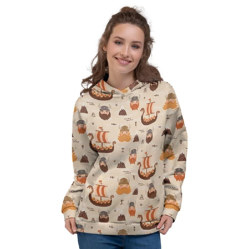 Grand Opening Sale Cartoon Viking Norse Women's Hoodie