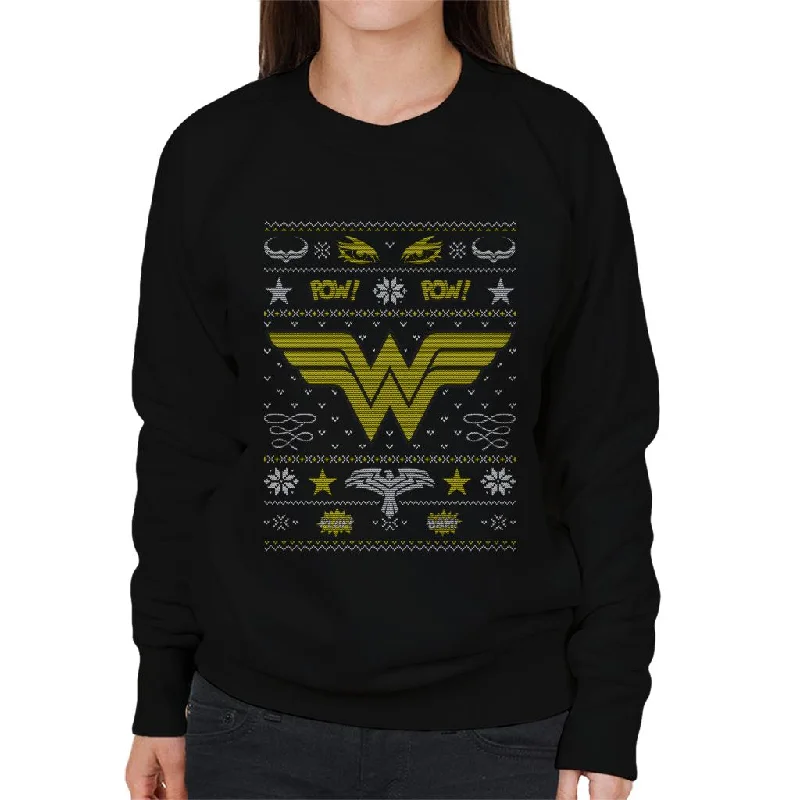 YEAR-End Clearance cool workout sweatshirtWonder Woman Christmas Pow Pow Women's Sweatshirt