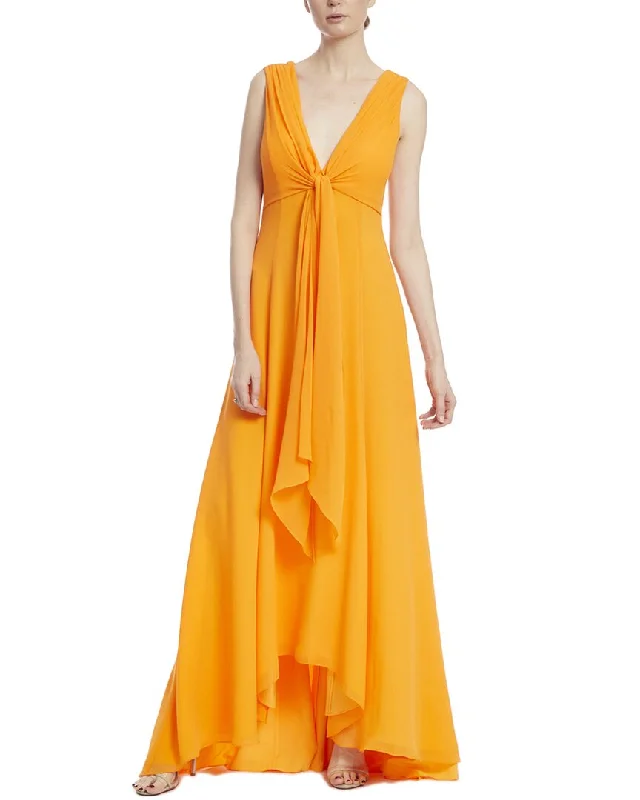 Price Fest cocktail party dressBadgley Mischka Tie-Front Gown