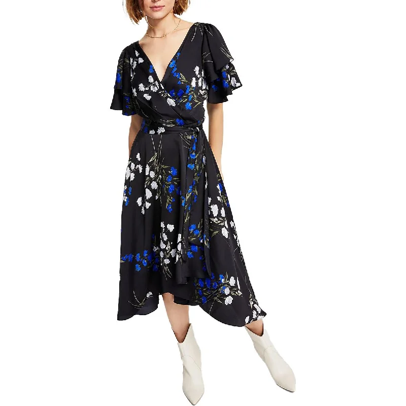 Price Meltdown lace-up dressDKNY Womens Belted Midi Wrap Dress