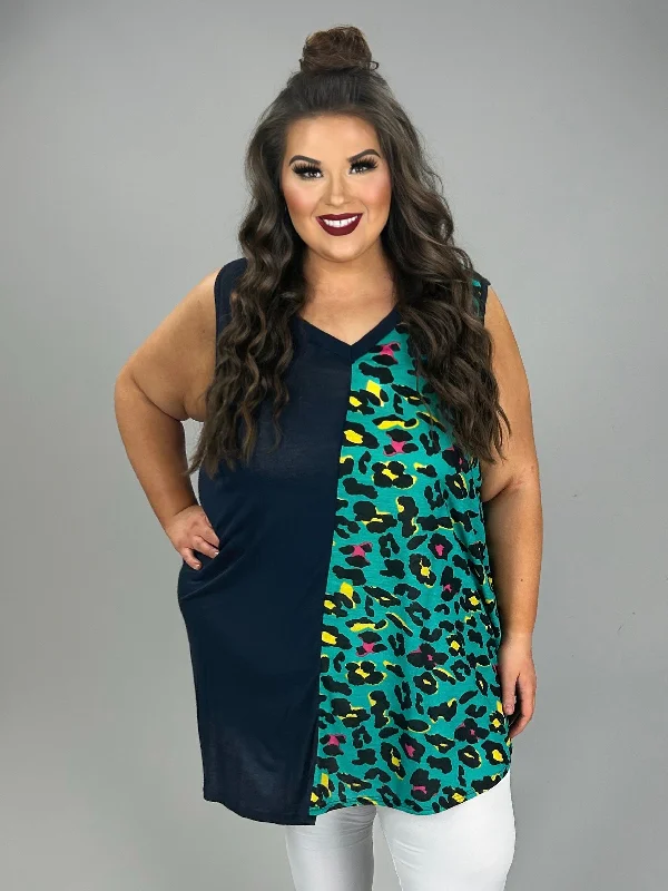 Limited Time trendy wrap dress29 CP-Y {Lady Wild} Navy/Teal Animal Print Tunic PLUS SIZE 3X 4X 5X Limited Time trendy wrap dress29 CP-Y {Lady Wild} Navy/Teal Animal Print Tunic PLUS SIZE 3X 4X 5X