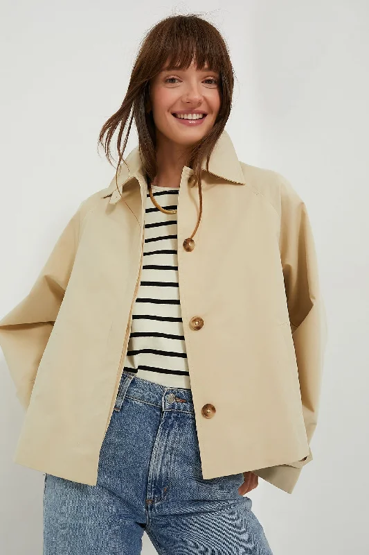 Price Smash urban street jacketKhaki Drew Short Trench Coat