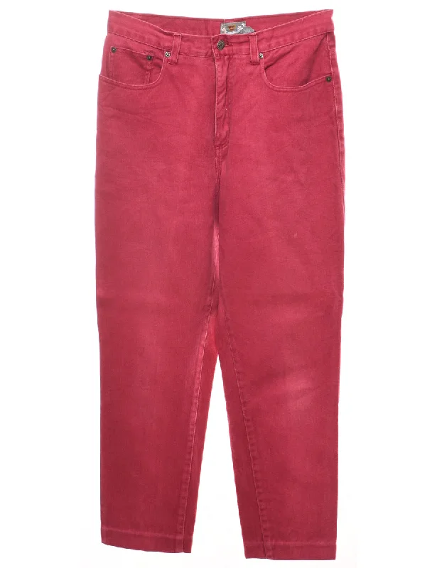 Low Prices insulated jacketHigh Waist Maroon Tapered Jeans - W32 L26