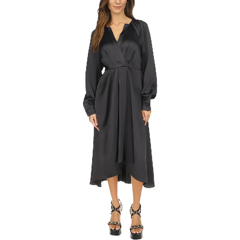Bargain Blast party dressMICHAEL Michael Kors Womens Midi Surplice Wrap Dress