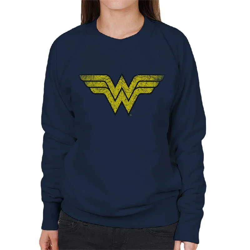 Blowout Deals functional sports hoodieWonder Woman Faded Yellow Logo Women's Sweatshirt