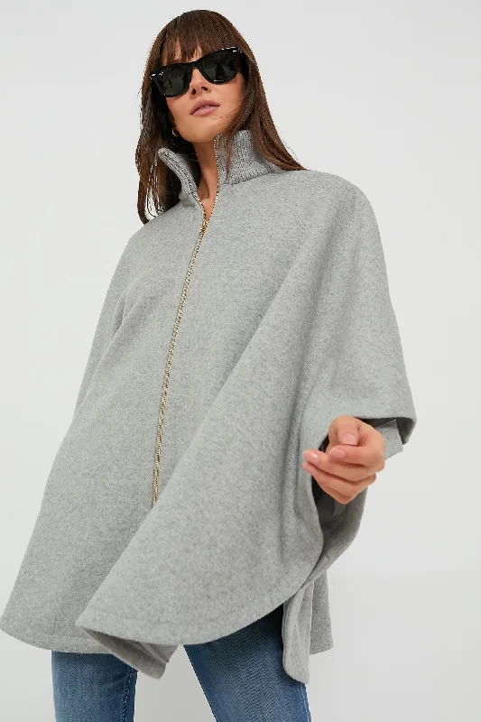 YEAR-End Clearance soft jacketGrey Full Zip Huntington Poncho