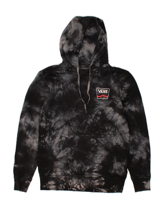 Early Access VANS Mens Graphic Hoodie Jumper XS Black Tie Dye Cotton