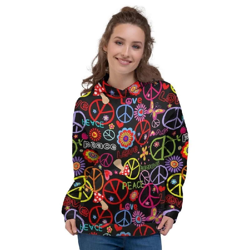 Special Savings Hippie Peace Sign Women's Hoodie