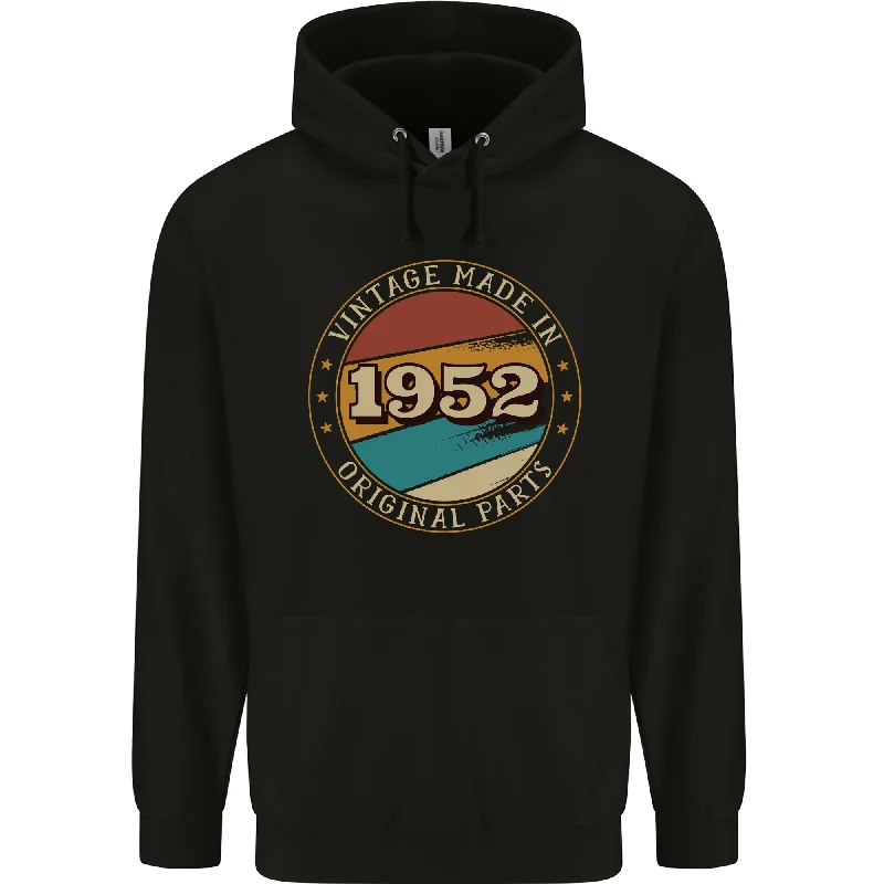 Exclusive Offers premium zip-up hoodie72nd Birthday  Vintage Made In 1952 Mens 80% Cotton Hoodie