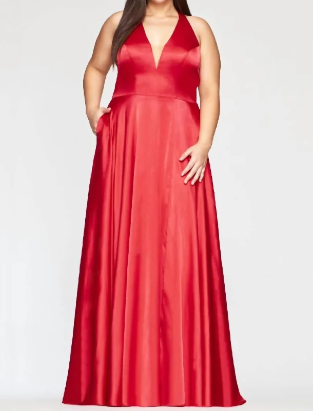 Last Chance floral dressCharmeuse Dress In Red