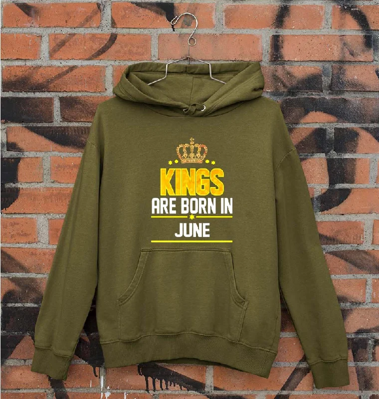 Bonus Savings casual zip-up sweatshirtKings Are Born In June Unisex Hoodie for Men/Women