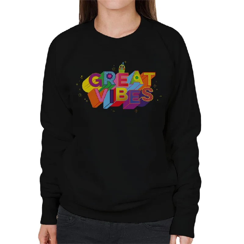 Year-End Sale fitted workout sweatshirtTrolls Mr Dinkles Great Vibes Women's Sweatshirt