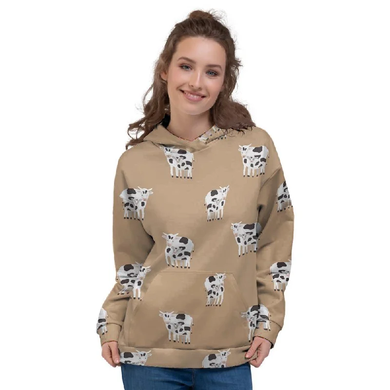 Discount Mania Cow Family Print Women's Hoodie