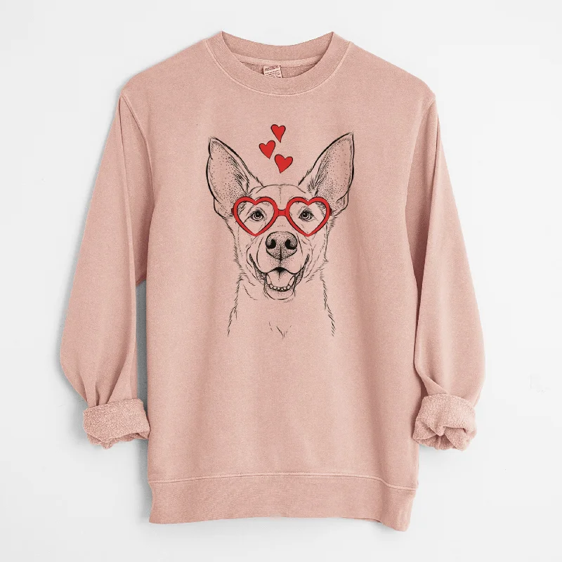 Limited Time Offer pullover workout hoodieValentine Rumley the Kelpie Mix - Unisex Pigment Dyed Crew Sweatshirt