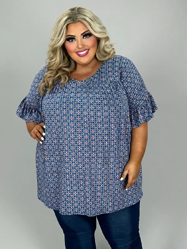 Blowout Deals classic fit-and-flare dress23 PSS {Pretty As A Picture} Blue Floral V-Neck Tunic EXTENDED PLUS SIZE 4X 5X 6X Blowout Deals classic fit-and-flare dress23 PSS {Pretty As A Picture} Blue Floral V-Neck Tunic EXTENDED PLUS SIZE 4X 5X 6X