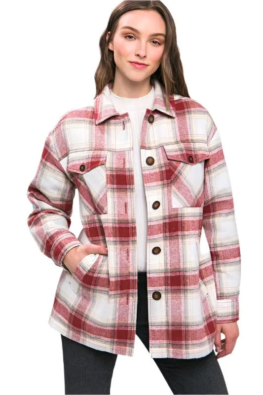 Savings Spectacular soft shell jacketPlaid Button Up Jacket with Sherpa Lining