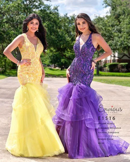 Must-Have Deals fitted cocktail dressEnvious Couture 1516 Size 8 Sequin Mermaid Tulle Prom Dress Pageant Fit Flare Gown