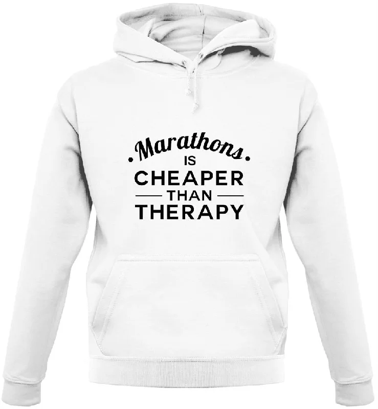 Discount Deals Marathons Are Cheaper Than Therapy Unisex Hoodie