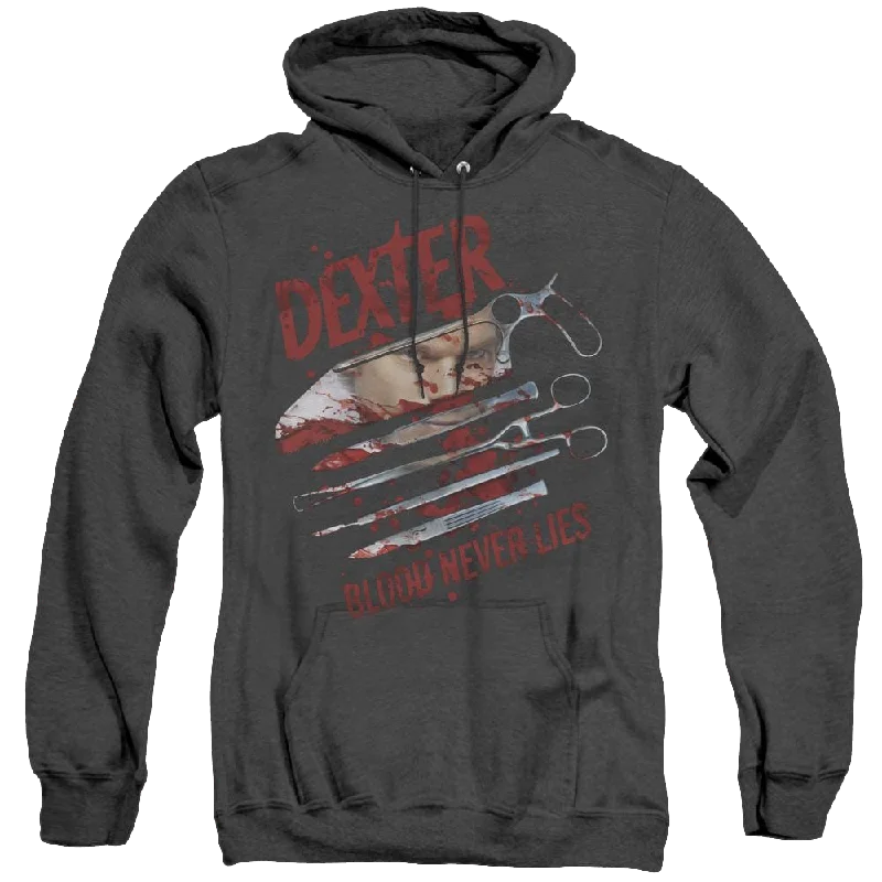 Daily Deals relaxed fit hoodieDexter Blood Never Lies - Heather Pullover Hoodie
