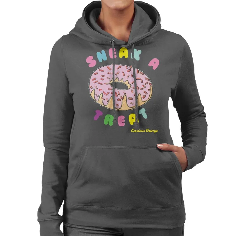 New Deals comfortable hoodieCurious George Sneak A Treat Donut Women's Hooded Sweatshirt