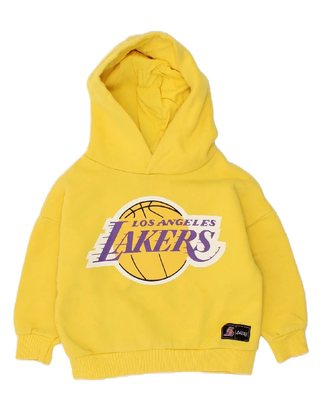 Special Promotion NBA Boys Los Angeles Lakers Graphic Hoodie Jumper 2-3 Years Yellow Cotton