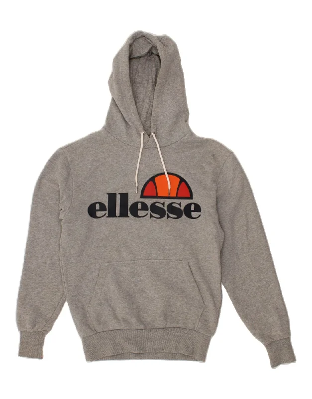Extra Savings ELLESSE Mens Graphic Hoodie Jumper XS Grey Cotton