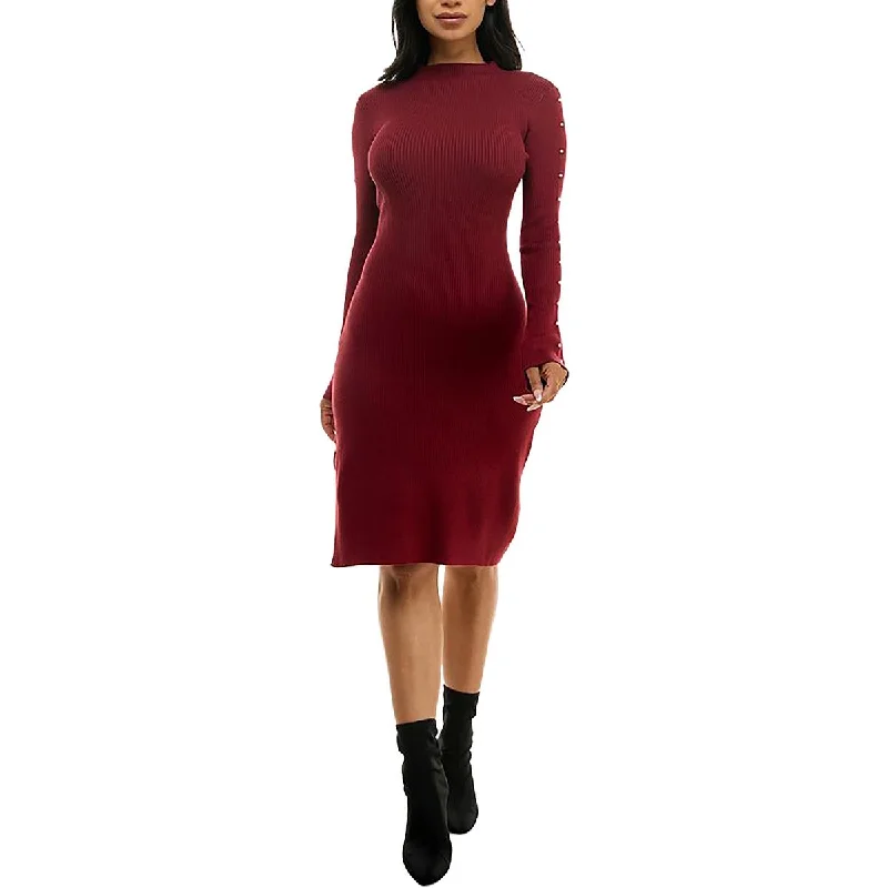 Deal Mania pleated dressRosie Harlow Womens Juniors Knee-Length Embellished Sweaterdress Deal Mania pleated dressRosie Harlow Womens Juniors Knee-Length Embellished Sweaterdress