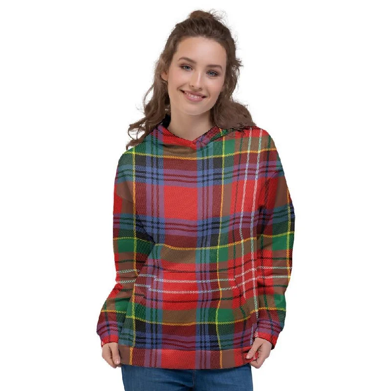 Deal Zone Caledonia Red Plaid Tartan Women's Hoodie