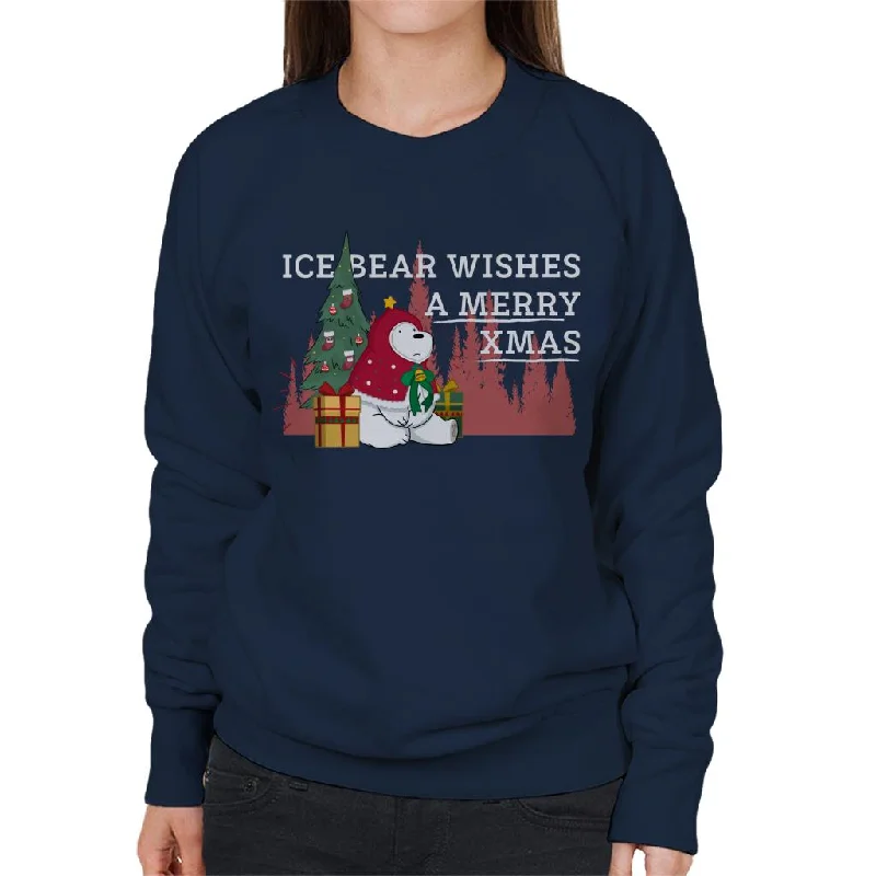 Best Bargains pullover workout hoodieWe Bare Bears Christmas Ice Bear Wishes A Merry Xmas Women's Sweatshirt