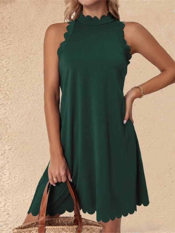 Factory Direct Sale sophisticated dressMock Neck Sleeveless Mini Dress