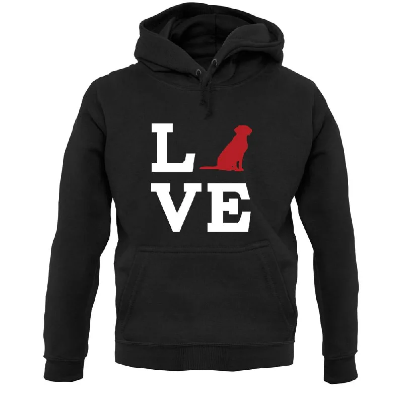 YEAR-End Sale Love Labrador Dog Silhouette Unisex Hoodie