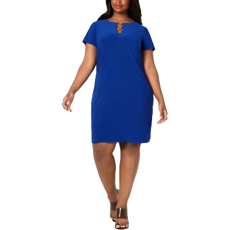 Price Break romantic dressMSK Womens Plus O-Ring Knee-Length Cocktail Dress