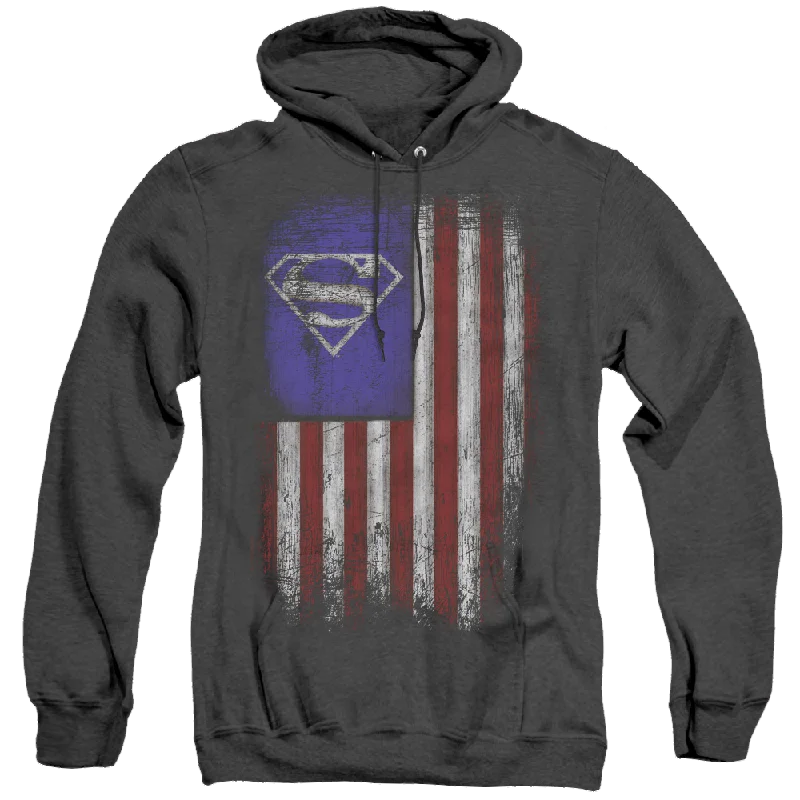 Savings Spectacular oversized pullover sweatshirtSuperman Old Glory Shield - Heather Pullover Hoodie