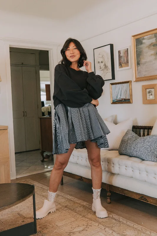 YEAR-End Clearance casual slip dressFREE PEOPLE - Eleanor Striped Sweatshirt