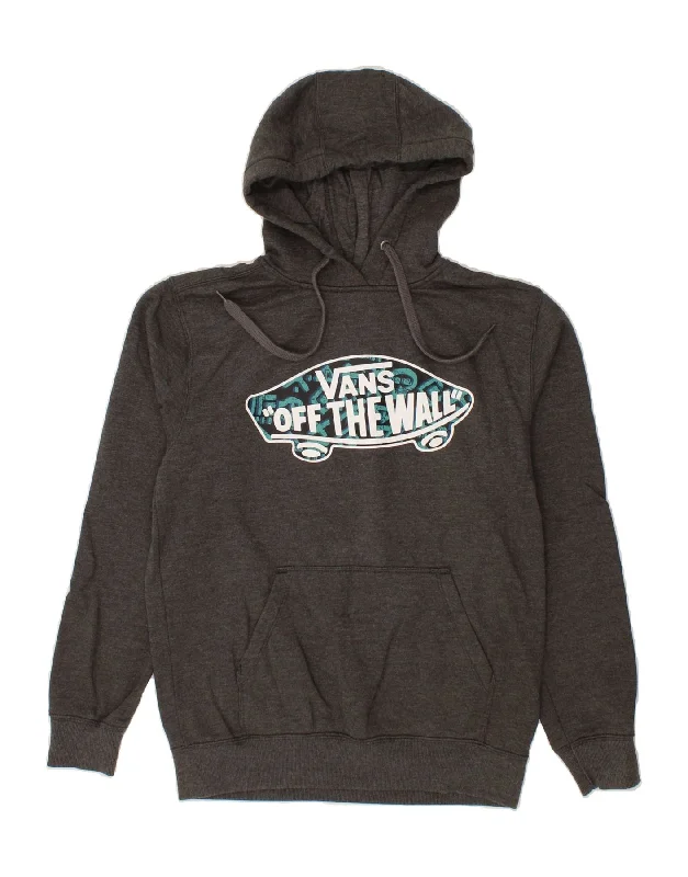 Limited Availability VANS Mens Graphic Hoodie Jumper Small Grey Cotton