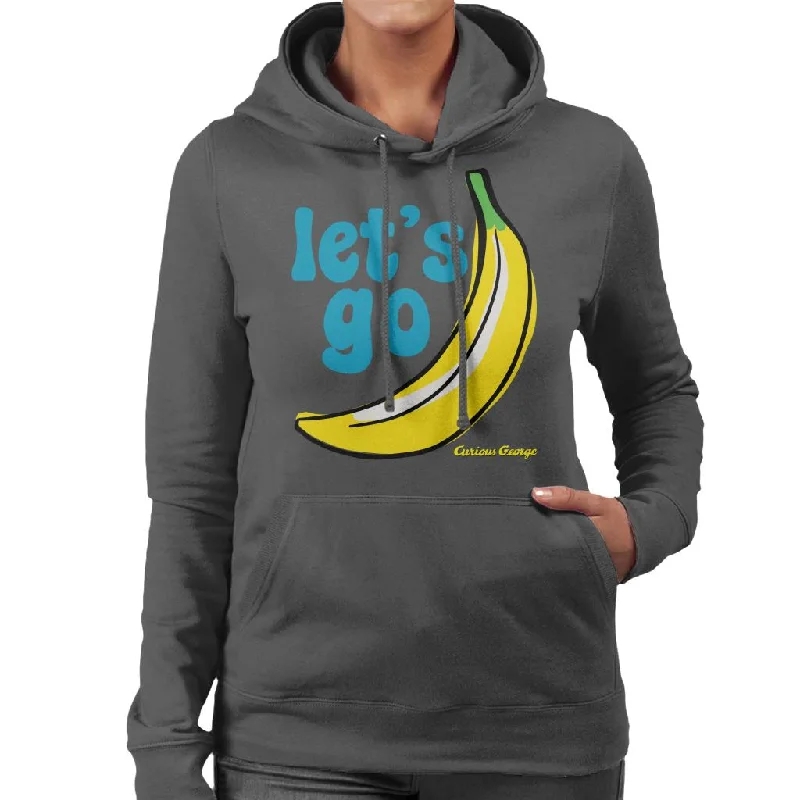 Steals and Deals oversized hooded sweatshirtCurious George Let's Go Banana Women's Hooded Sweatshirt