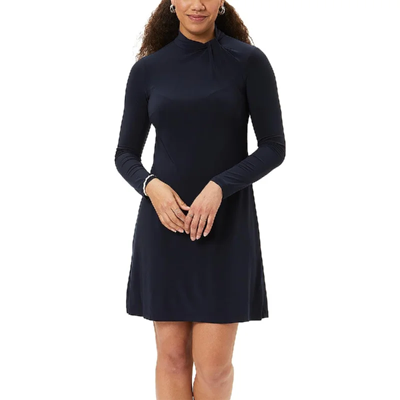 Midnight Sale draped dressTommy Hilfiger Womens Fit & Flare Mini Wear To Work Dress