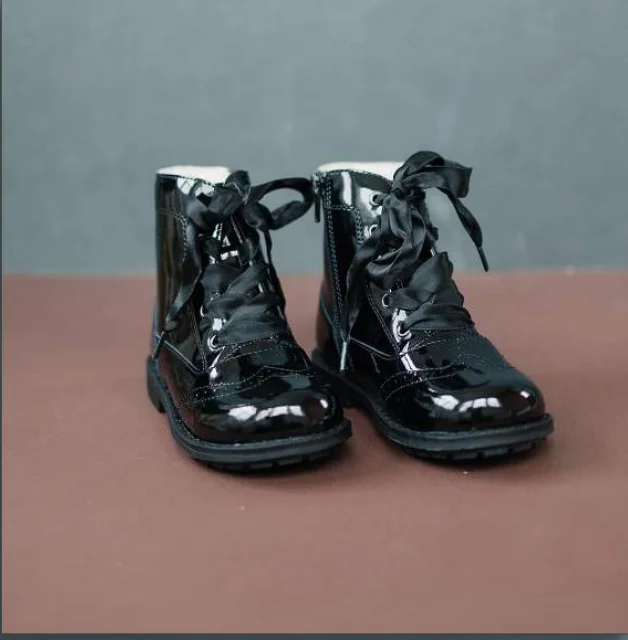 Act Now relaxed fit dressThe Black Patent Stellina Boot