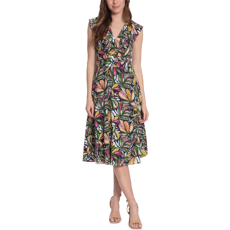 Weekend Deal tiered dressLondon Times Womens Plus Ruffled Long Maxi Dress