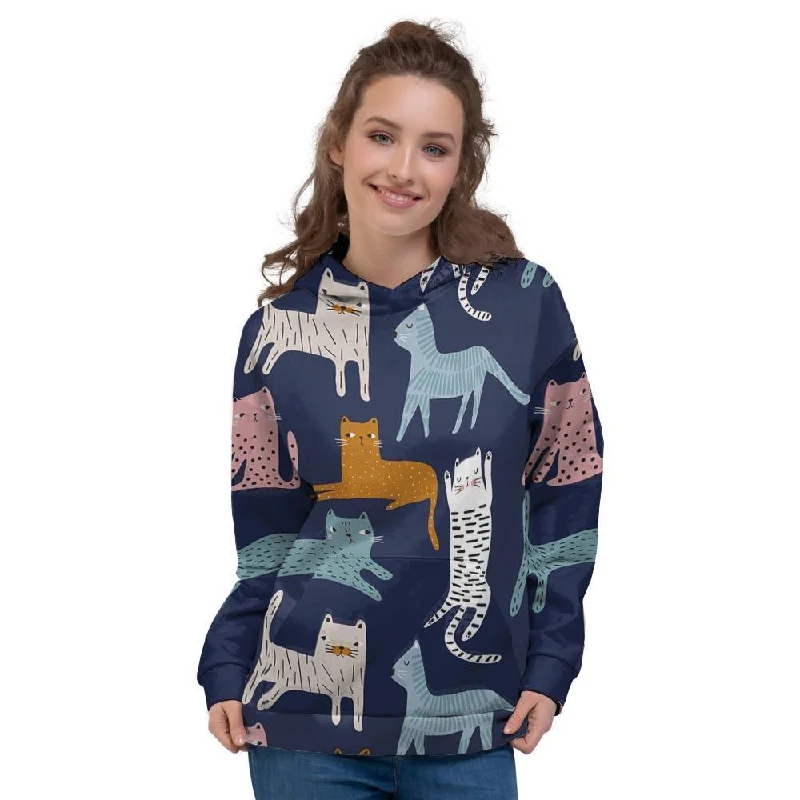 Now or Never Cute Cat Style Print Women's Hoodie