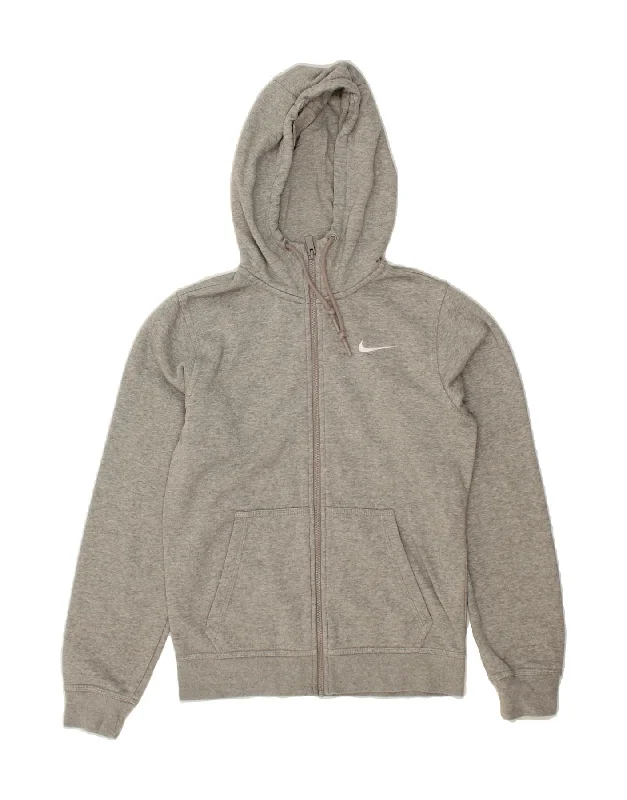 Act Fast NIKE Mens Zip Hoodie Sweater XS Grey Cotton