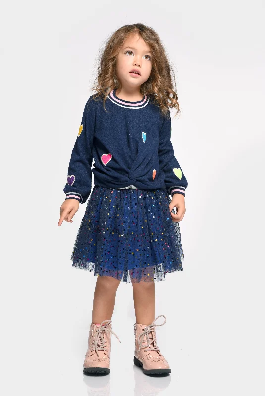 Price Meltdown party dressTwist Top Heart Patch Shirt