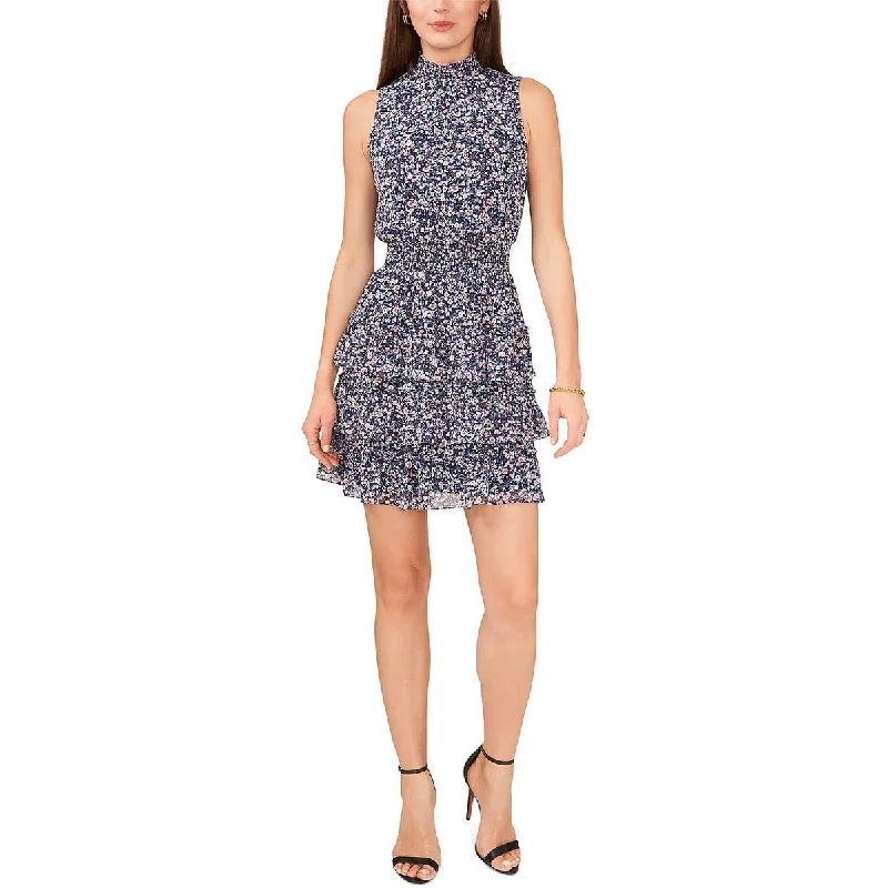 Don't Wait chic shift dressMSK Womens Petites Mock Neck Mini Fit & Flare Dress