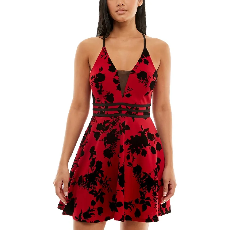 Quick Sale cocktail dressSpeechless Womens Juniors Illusion Neckline Mini Fit & Flare Dress Quick Sale cocktail dressSpeechless Womens Juniors Illusion Neckline Mini Fit & Flare Dress