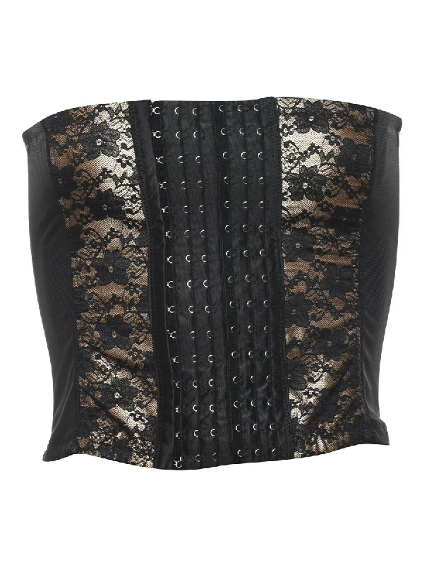 Limited Quantity soft shell jacketBlack Lace Detail 1990s Corset - S